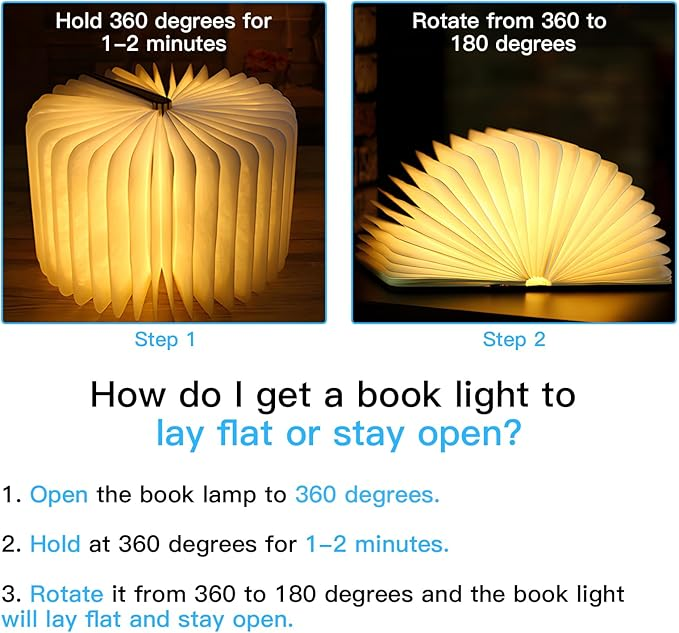 Flash Sale-7 Colors Folding Book Lamp