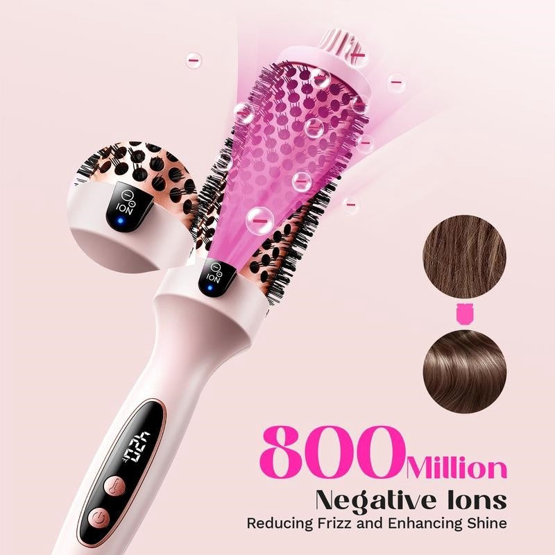 QIAWI™ Fast Heating Ionic Curling Iron Brush 1.5 Inch