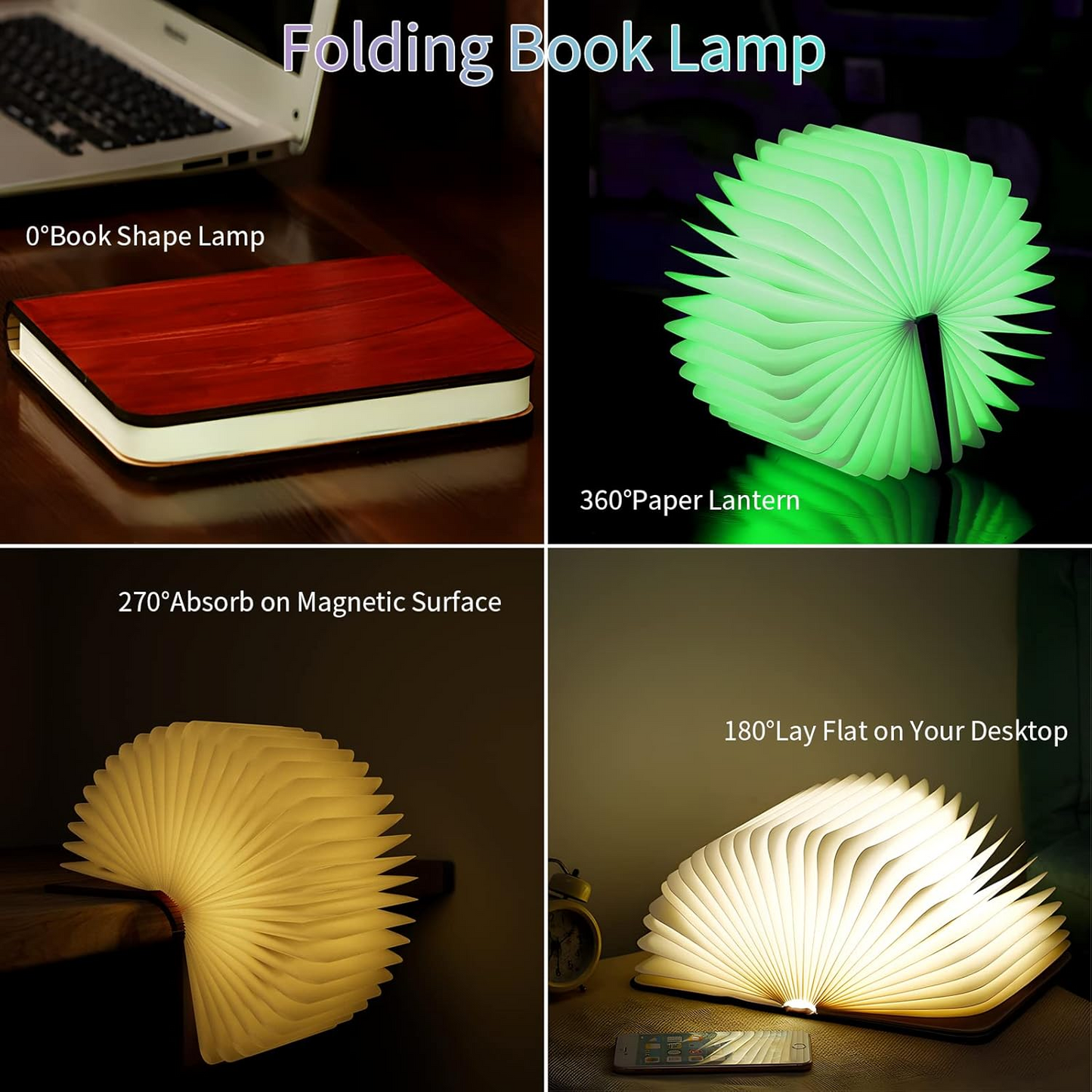 Flash Sale-7 Colors Folding Book Lamp