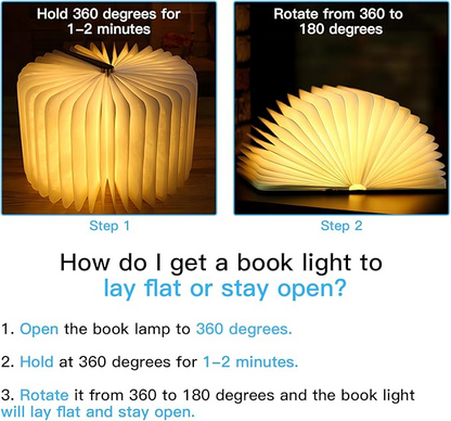 Flash Sale-7 Colors Folding Book Lamp